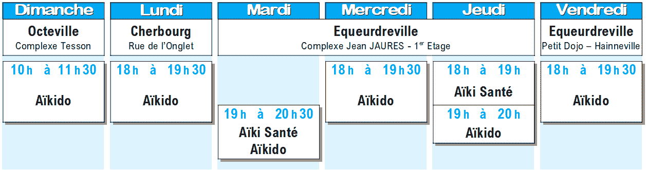 Aikido cherbourg horaire sept25
