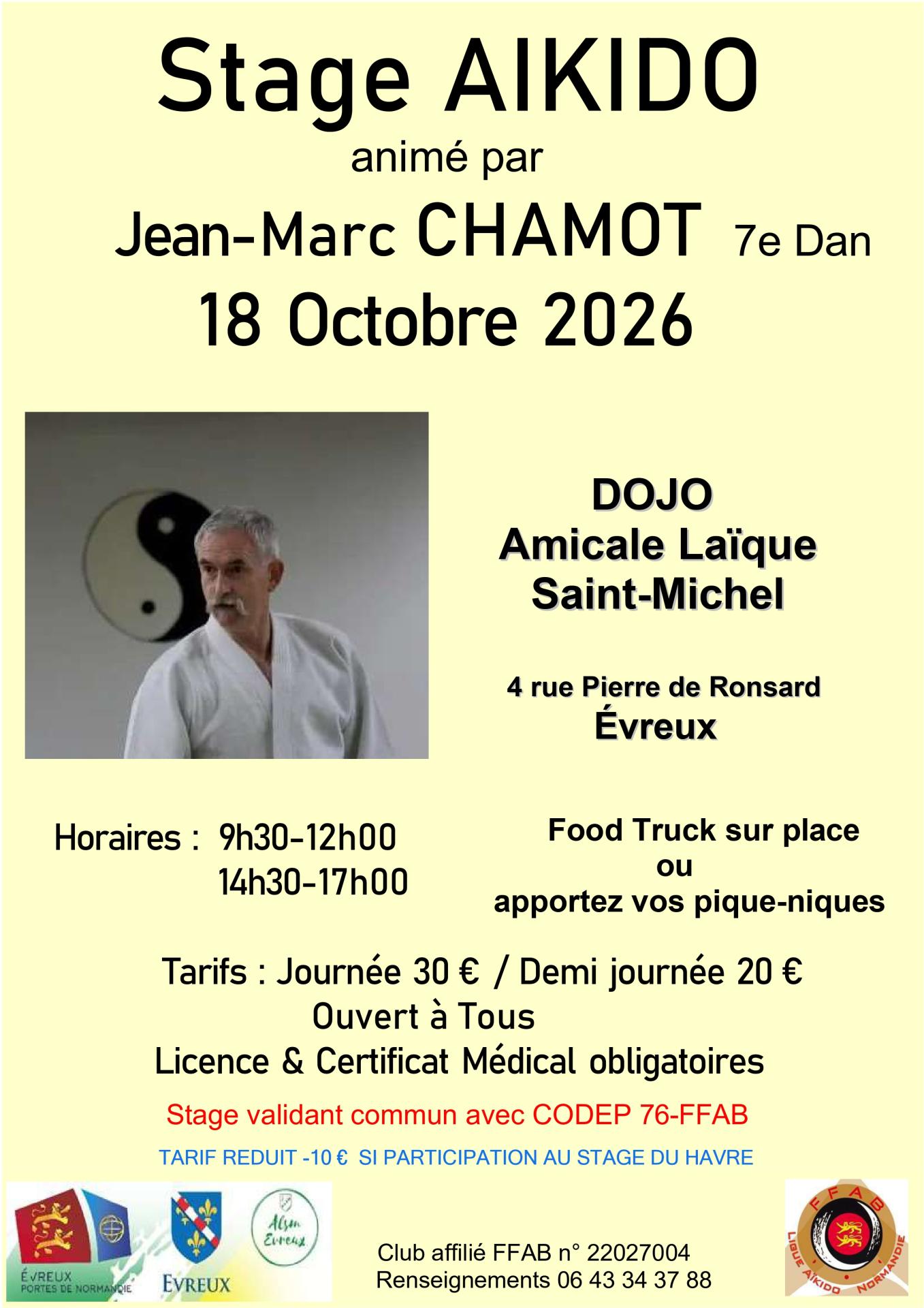 Evreux chamot octobre 2026